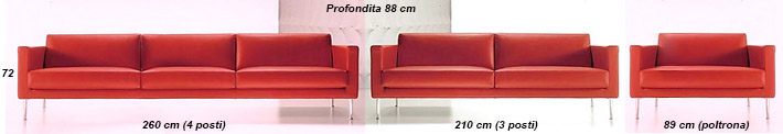 Salotti design Canada dimensioni