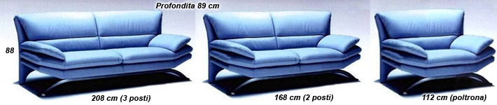 Salotti moderni Memphis dimensioni
