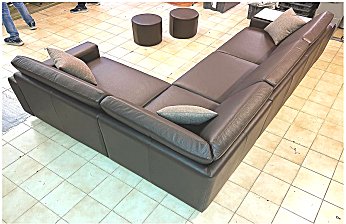Grande divano angolare Roma 200 x 300 cm interamente in pelle doppio spessore colore mrrnscr