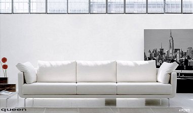 Offerta: divano in pelle 4 posti 3 sedute 300 cm Modello Queen