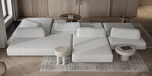 Divano design in tessuto Island foto 4