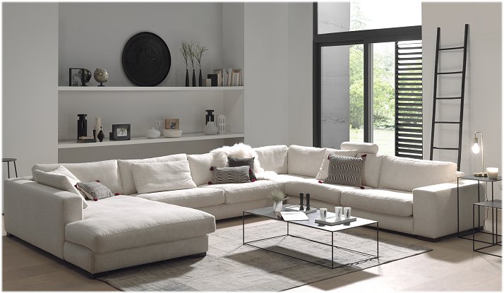 Divano in tessuto Montblanc 275 x 348 x 180 cm