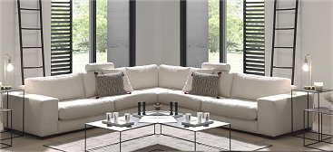 Divano in tessuto Montblanc 275 x 275 cm