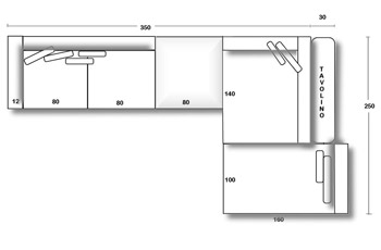 Divano Sorrento, schema