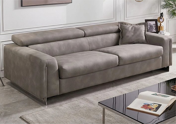 Divano letto moderno in pelle Fenice