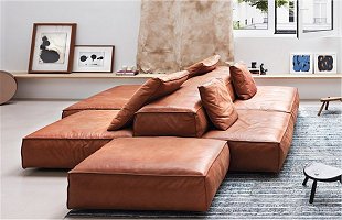 Divano in pelle con doppio lato Modello Arcadia