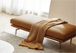Ariston pouff in pelle 50 x 100 cm
