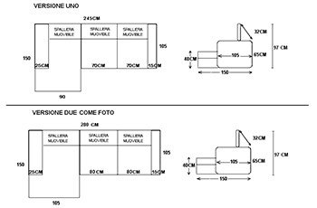 Divano Forma dimensioni