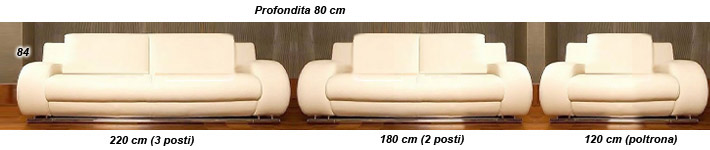 Salotti contemporanei Lotus dimensioni