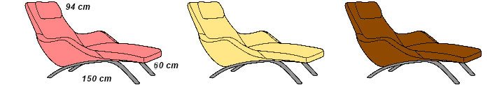 Chaiselong Maddalena dimensioni