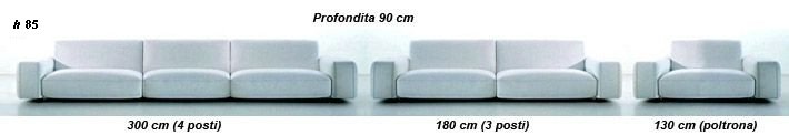 Salotti moderni Melinda dimensioni