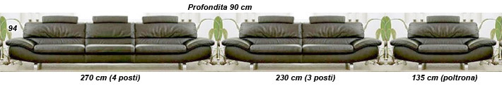 Salotti contemporanei Oscar dimensioni