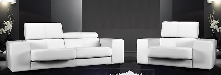 Divano design Tim 3 posti con una seduta allungabile + poltrona design TIM con una seduta allungabile