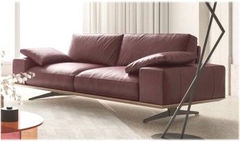 Offerta: divano 3 posti Aquila 3 posti in pelle doppio spessore colore rhum 