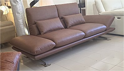 Offerta: divano 3 posti Apache 3 posti in pelle natural col marronescuro 