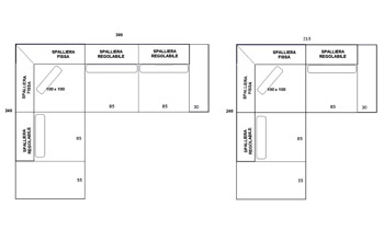 Divano angolare Capital 240 x 380 cm