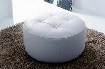 Pouf in pelle Rotondo