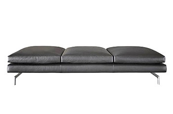 Pouf in pelle Triple
